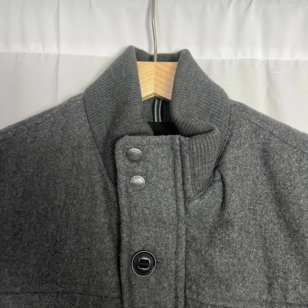 Banana Republic Men's Gray Wool Utility Vest Size L